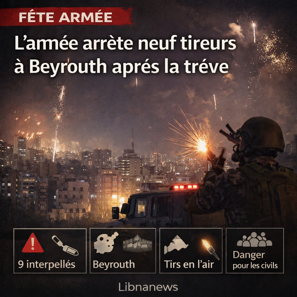 Tirs en l’air : l’armée arrête neuf personnes