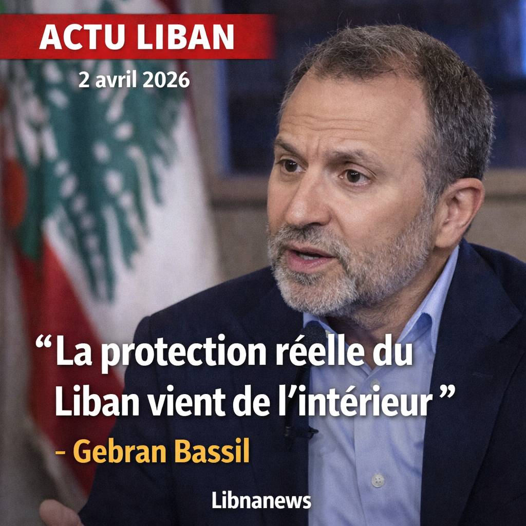 Gebran Bassil appelle à une protection intérieure du Liban طالب جبران باسيل بتوفير الحماية الداخلية للبنان