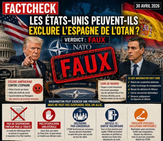 Factcheck — Les États-Unis peuvent-ils suspendre seuls l’Espagne de l’OTAN ?