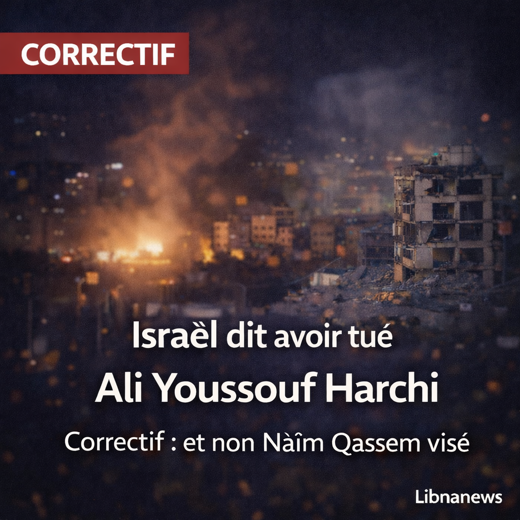 Corrective — Israel claims to have killed Naïm Qassem’s secretary in a strike in Beirut