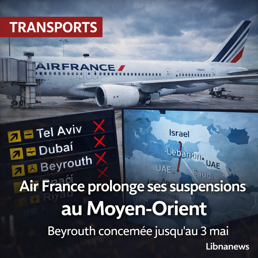 Air France prolonge la suspension de ses vols vers le Moyen-Orient jusqu’au 3 mai
