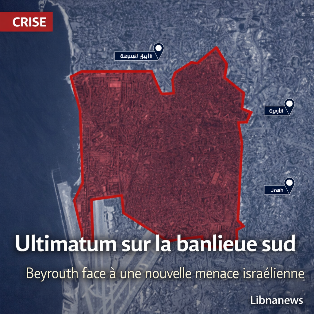 وتهدد الأدرية الضواحي الجنوبية: تواجه بيروت إنذارا إسرائيليا جديدا