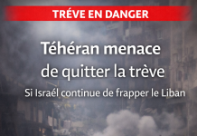 Téhéran menace de quitter la trêve si Israël continue de frapper le Liban