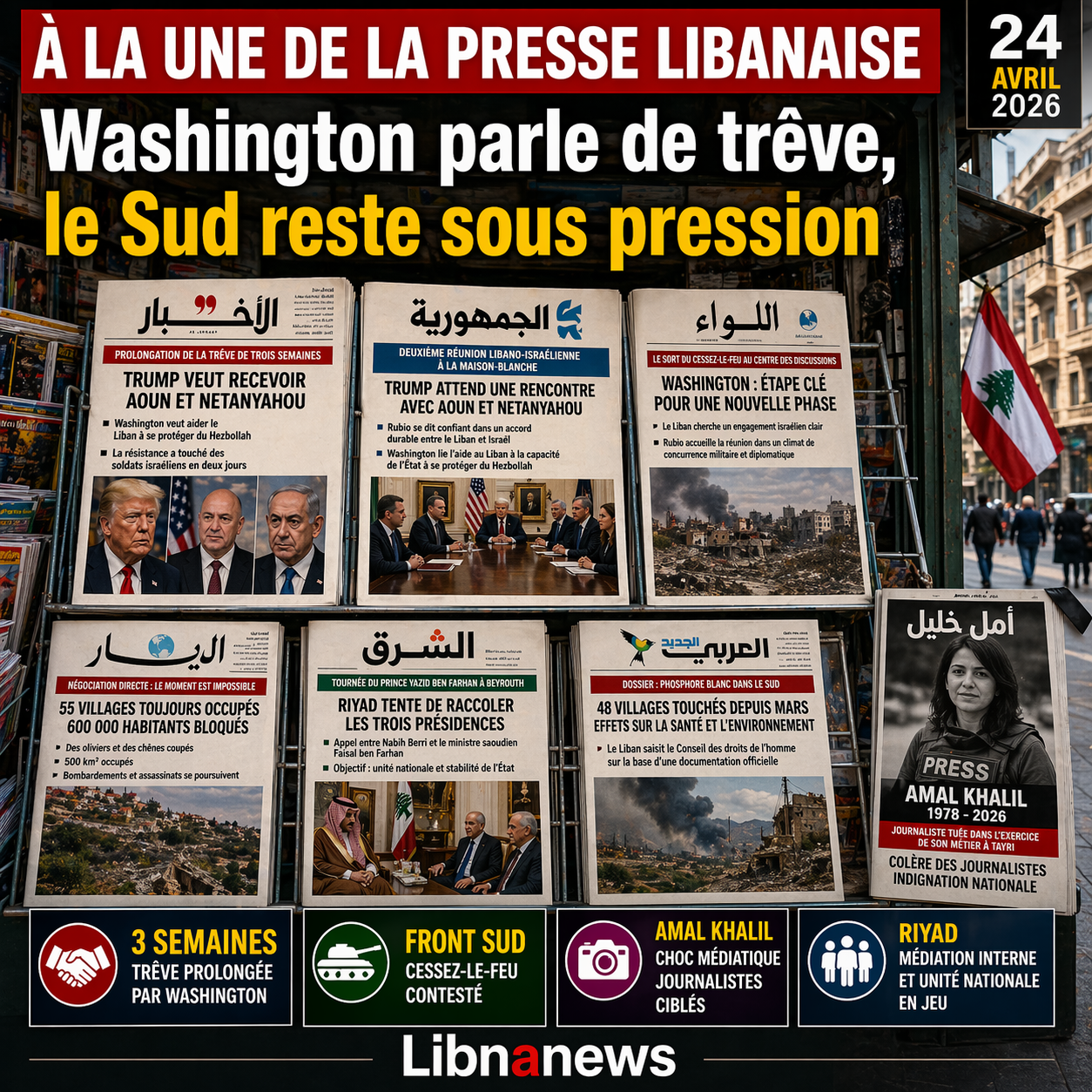 استعراض صحفي: ويضع واشنطن هدنة تحت الضغط بين التفاوض والواجهة الجنوبية والصدمة الإعلامية