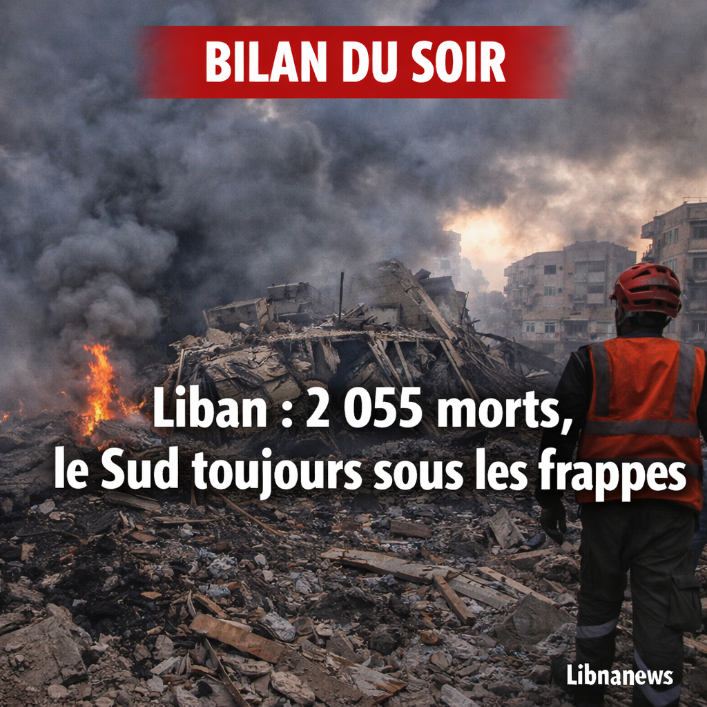 Liban : le bilan grimpe à 2 055 morts, le Sud reste écrasé sous les frappes et les combats