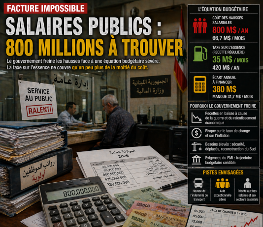 Salaires publics : une facture de 800 millions de dollars face &agrave; un &Eacute;tat sous contrainte