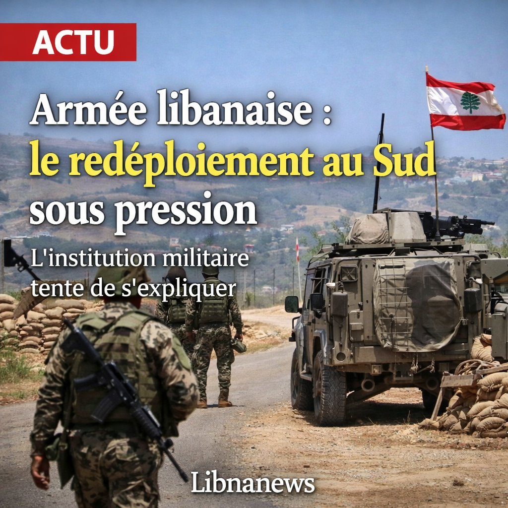 Armée libanaise : le redéploiement au Sud sous pression alors que l’institution militaire tente de s’expliquer الجيش اللبناني: إعادة الانتشار إلى الجنوب تحت الضغط عندما تحاول المؤسسة العسكرية المشاركة؛
