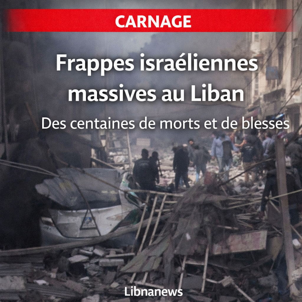 Frappes israéliennes massives au Liban : des centaines de morts et de blessés selon un bilan officieux