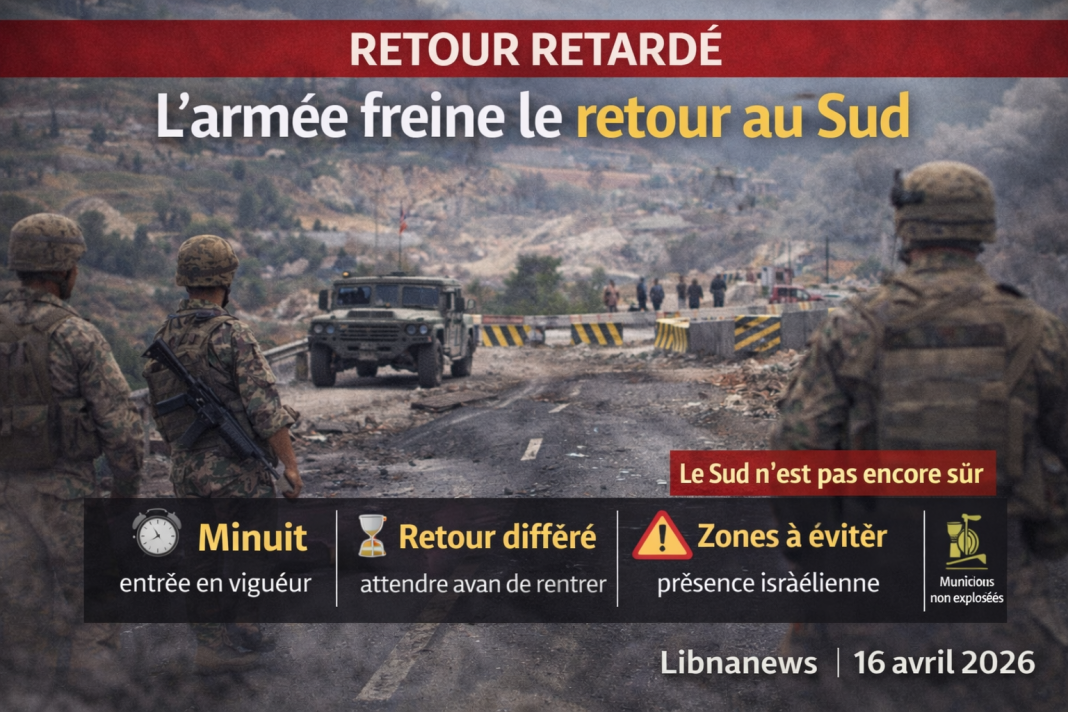 Retour au Sud : l’armée libanaise demande de patienter