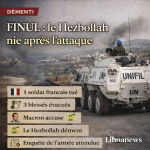 FINUL: le Hezbollah nie après l’attaque ayant couté la vie à un soldat français قوة الأمم المتحدة المؤقتة في لبنان: ينكر حزب الله بعد الهجوم على جندي فرنسي