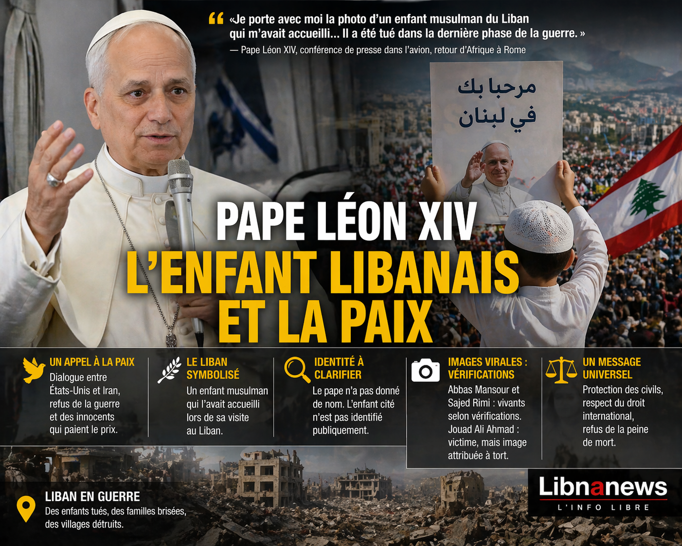Pape Léon XIV : l’enfant libanais et la paix