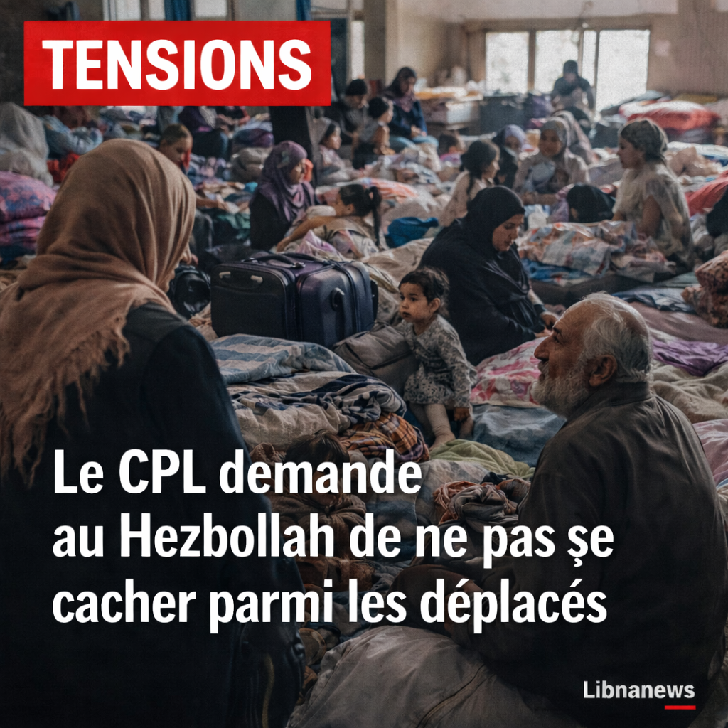 Le CPL appelle le Hezbollah à ne pas se cacher parmi les déplacés