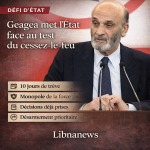 Cessez-le-feu: Geagea met l’État au défi Cessez-le-feu: Geagea met l’État au défi