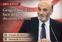 Cessez-le-feu: Geagea met l’État au défi