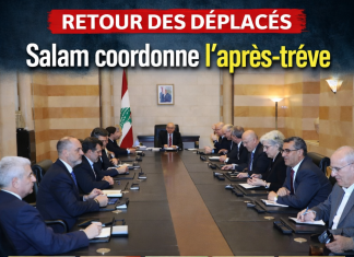 Retour des déplacés : Salam coordonne l’après-trêve Retour des déplacés : Salam coordonne l’après-trêve