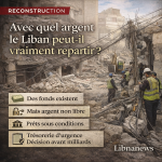 Reconstruire sans caisse claire : avec quel argent le Liban peut-il vraiment repartir