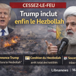 Le cessez-le-feu entre le Liban et Israël inclura le Hezbollah (Trump)