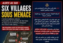 Sud-Liban : six villages sous menace