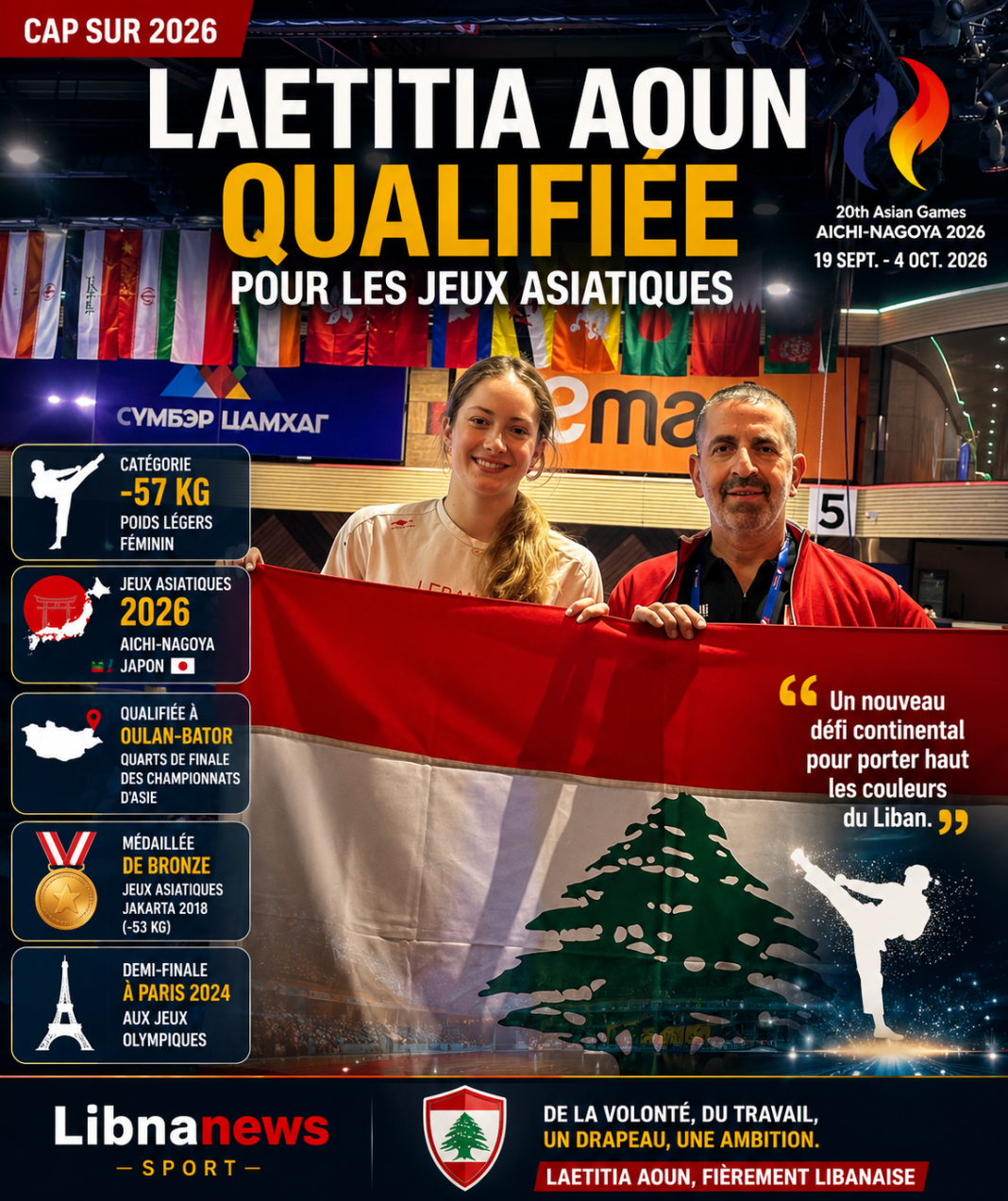 Laetitia Aoun vise les Jeux asiatiques