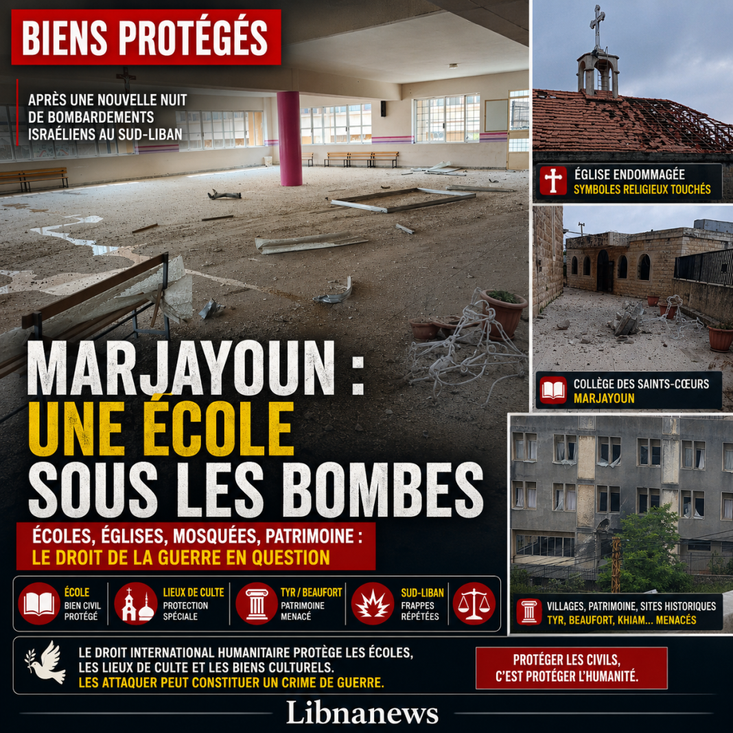 Marjayoun : le collège des Saints-Cœurs victime des bombardements israéliens