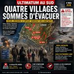 Sud-Liban : quatre villages sommés d’évacuer
