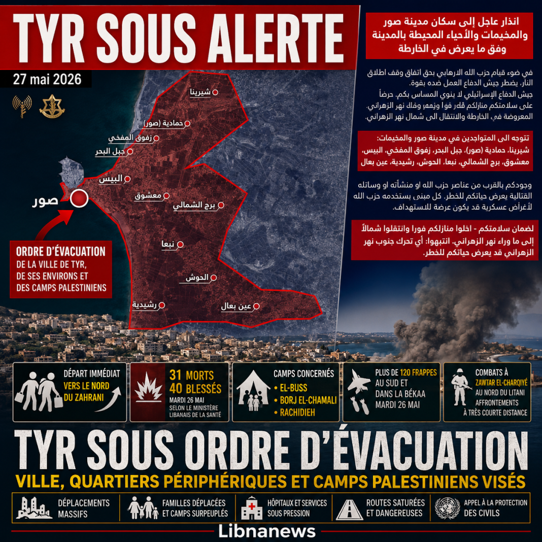 Tyr sous évacuation, le Sud-Liban se vide