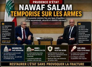 Nawaf Salam temporise sur les armes Nawaf Salam temporise sur les armes