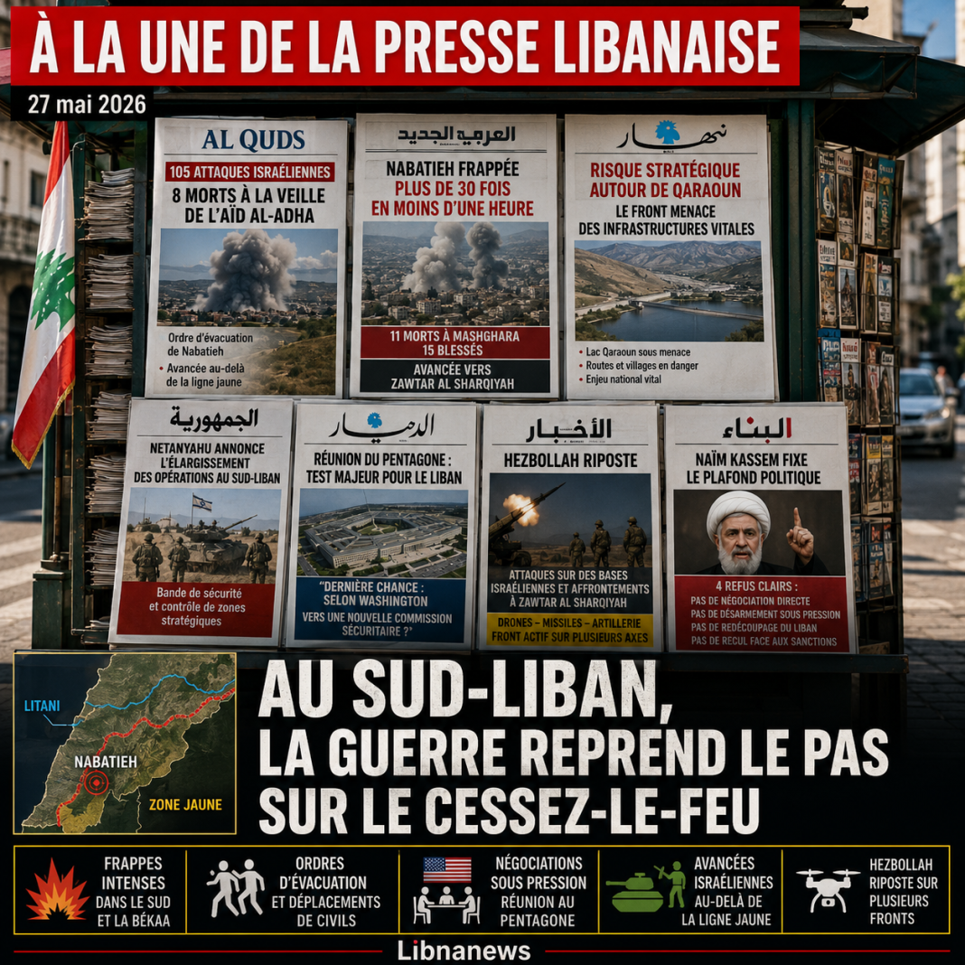 Revue de presse: la guerre reprend le pas sur le cessez-le-feu au Sud-Liban