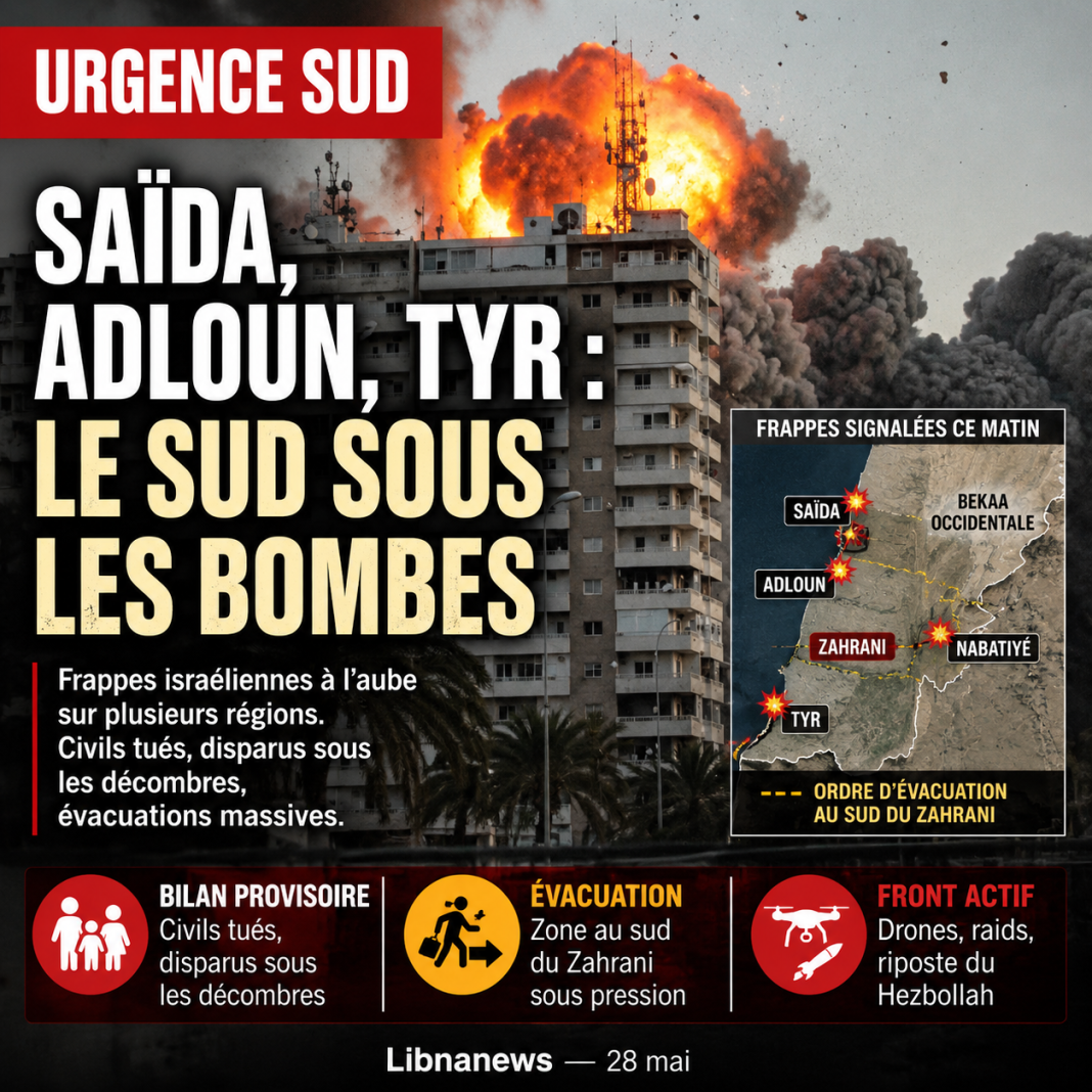 Sud-Liban : bilan des bombardements ce matin
