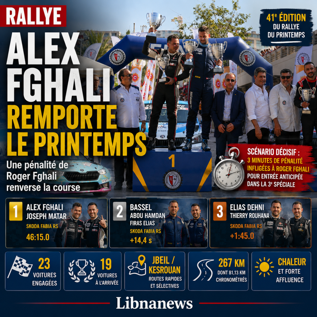 Alex Fghali remporte le Rallye du Printemps
