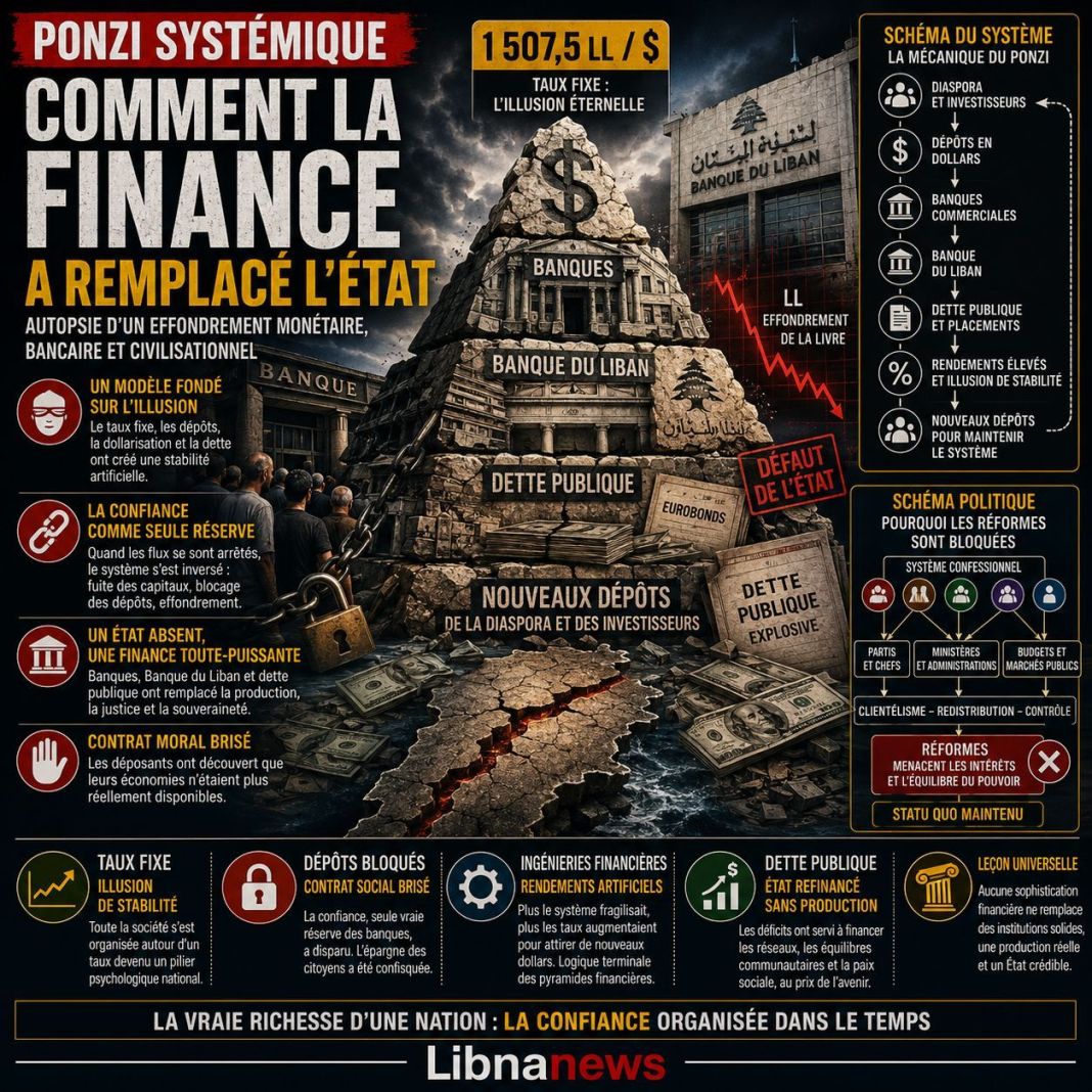 LE LIBAN ET L’ILLUSION FINANCIÈRE : AUTOPSIE D’UN PONZI SYSTÉMIQUE
