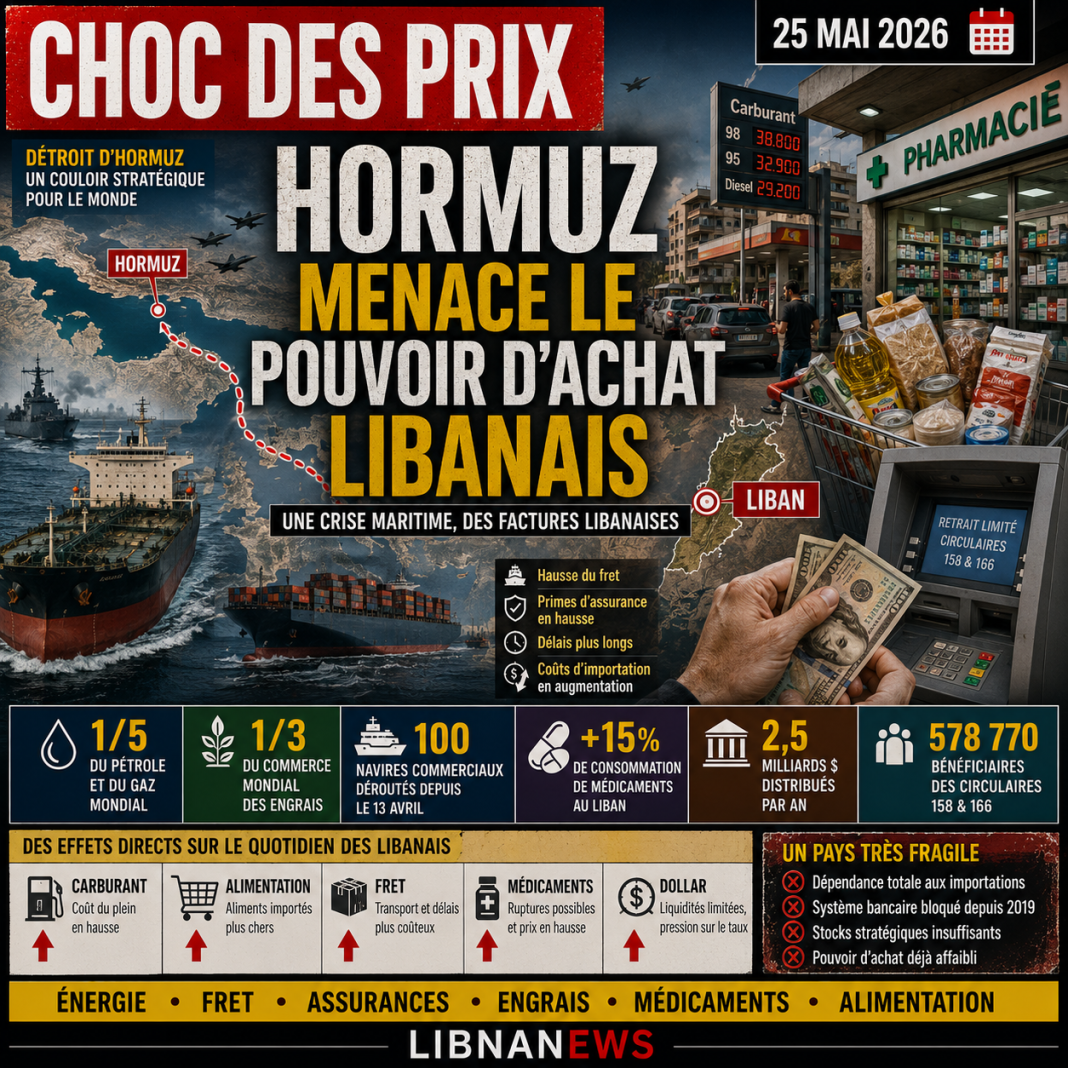 Hormuz pèse sur les prix libanais