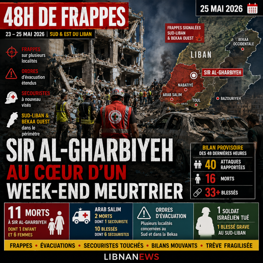 Liban : Sir al-Gharbiyeh, 48 heures de frappes
