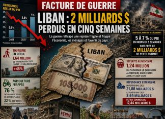 Guerre au Liban: une facture économique chiffrée Guerre au Liban: une facture économique chiffrée