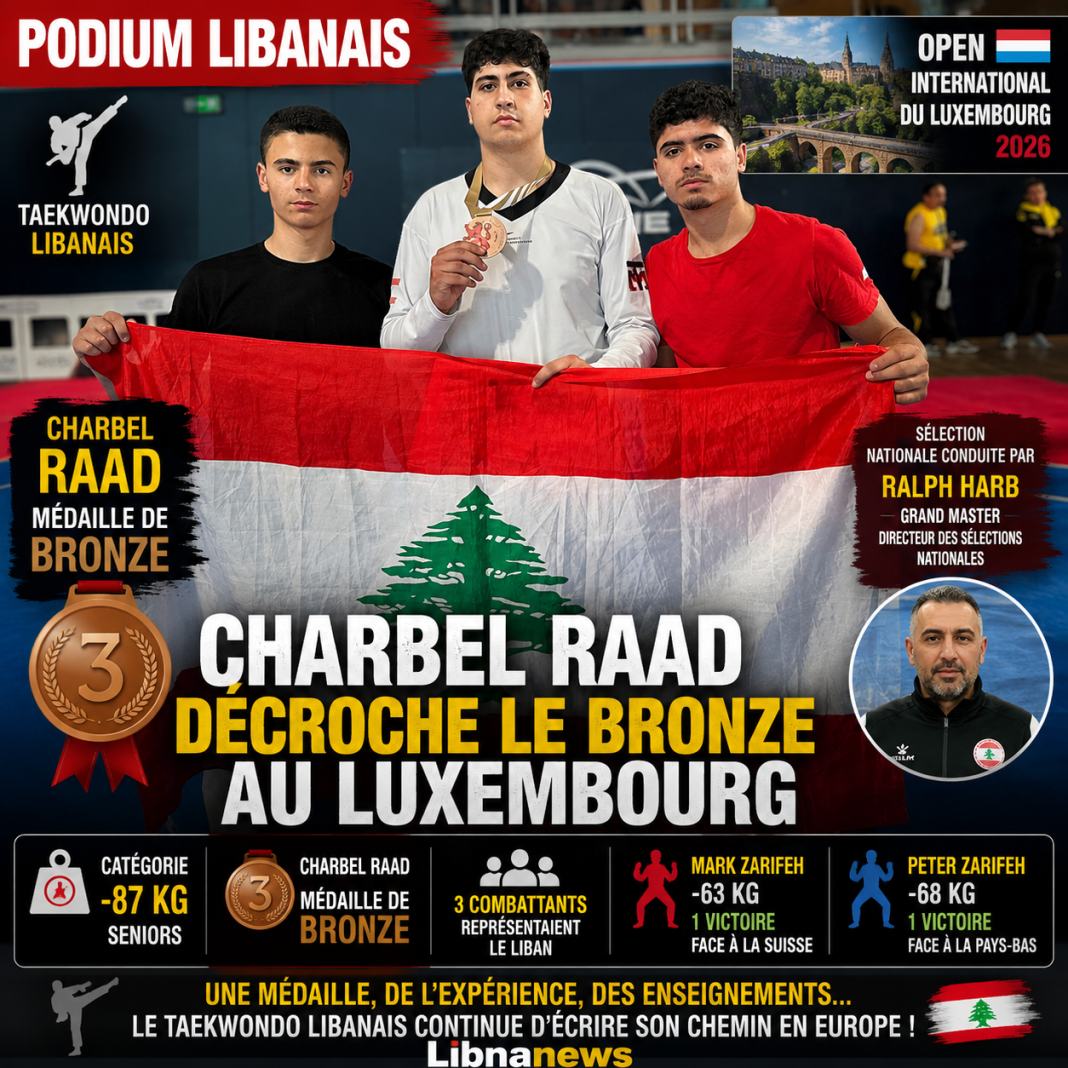 Taekwondo libanais : Raad bronze au Luxembourg