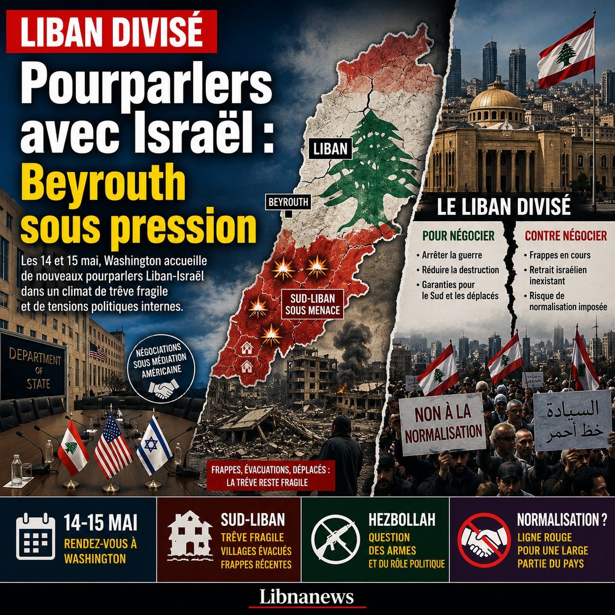 Israël-Liban : les 14 et 15 mai sous haute tension