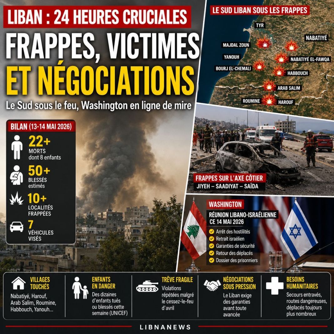 Frappes au Liban avant les pourparlers de Washington