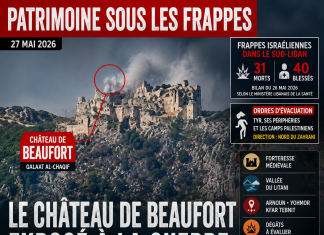 Beaufort touché par des frappes israéliennes Libnanews