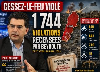 Liban : 1 744 violations du cessez-le-feu selon le ministre de l'information