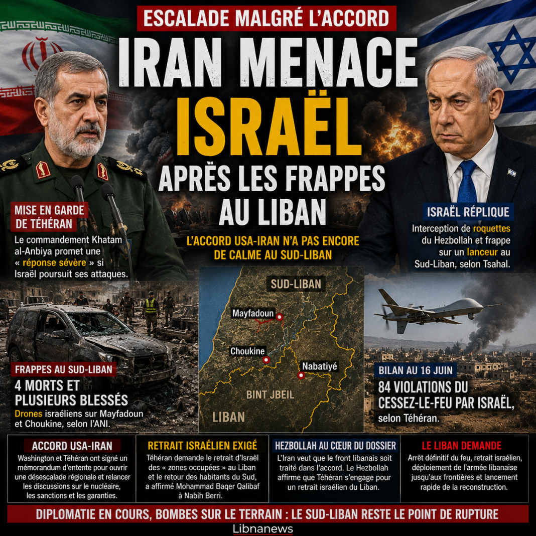 Iran menace Israël après les frappes au Liban