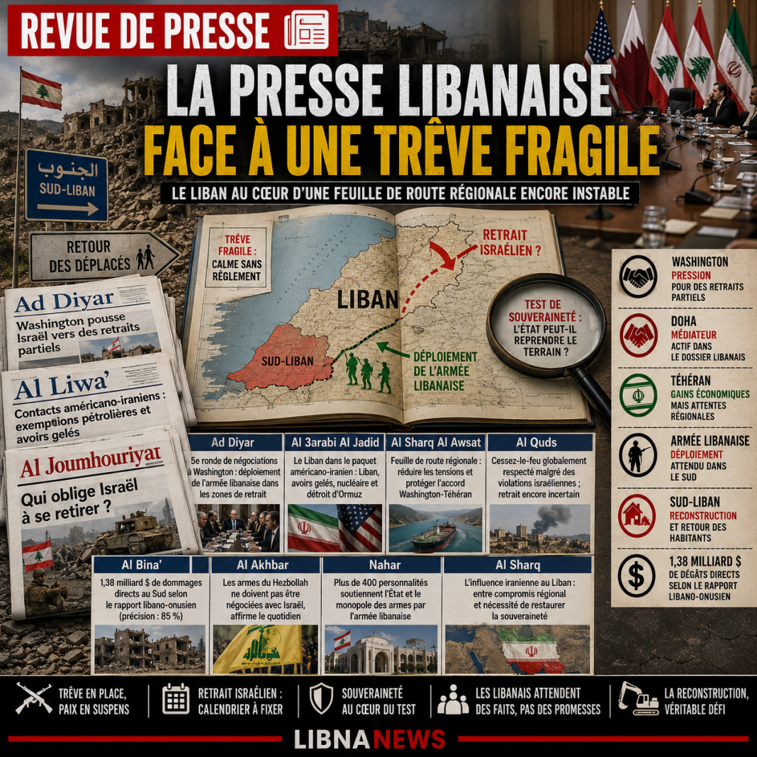 Revue de presse: le Liban au centre d’une feuille de route régionale encore fragile
