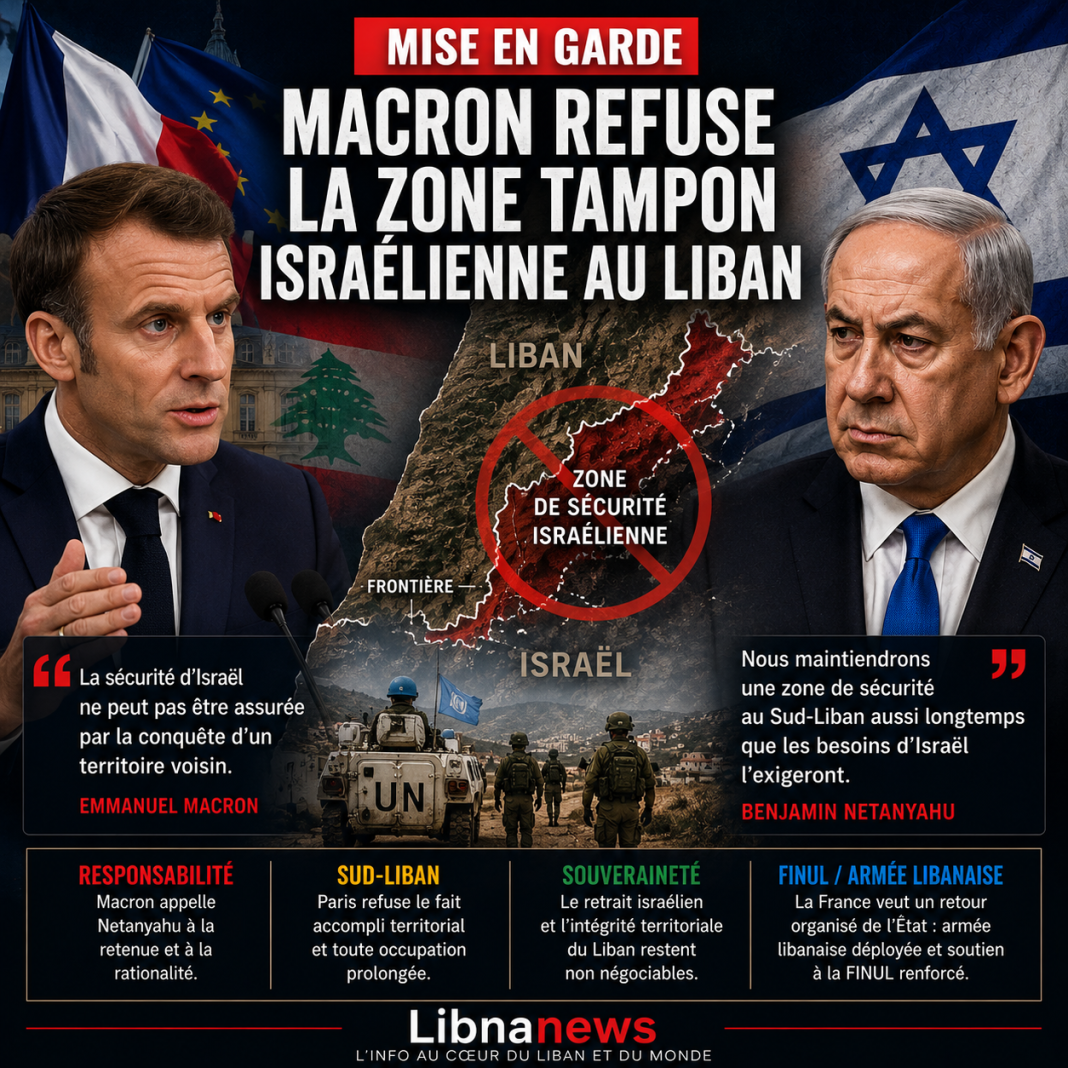 Liban : Macron appelle Netanyahu à la « responsabilité » et à la « rationalité »