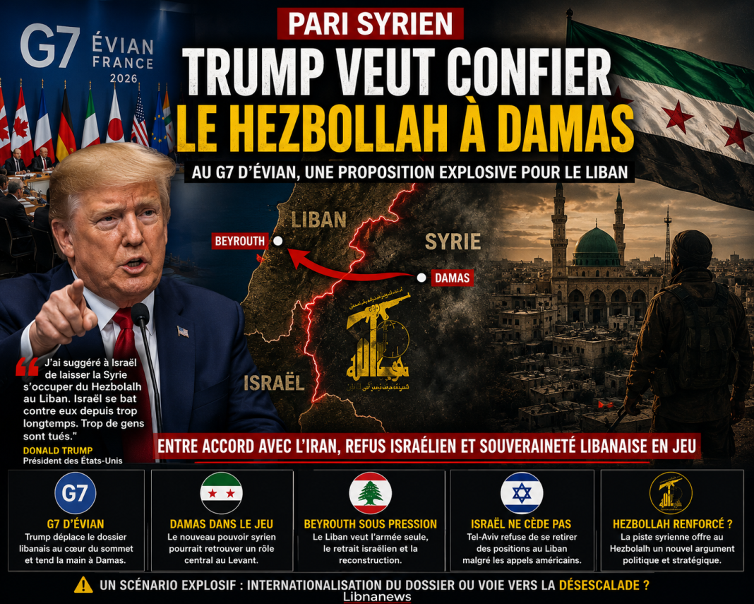 Trump veut confier le Hezbollah à la Syrie en envahissant le Liban