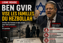 Ben Gvir propose d’arrêter les femmes et les jeunes de familles liées au Hezbollah