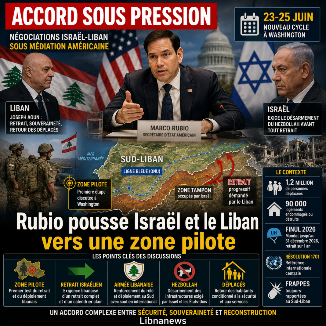 Négociations Israël-Liban : Rubio pousse un accord