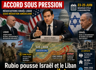 Négociations Israël-Liban : Rubio pousse un accord المفاوضات بين إسرائيل ولبنان: دفع روبيو الاتفاق