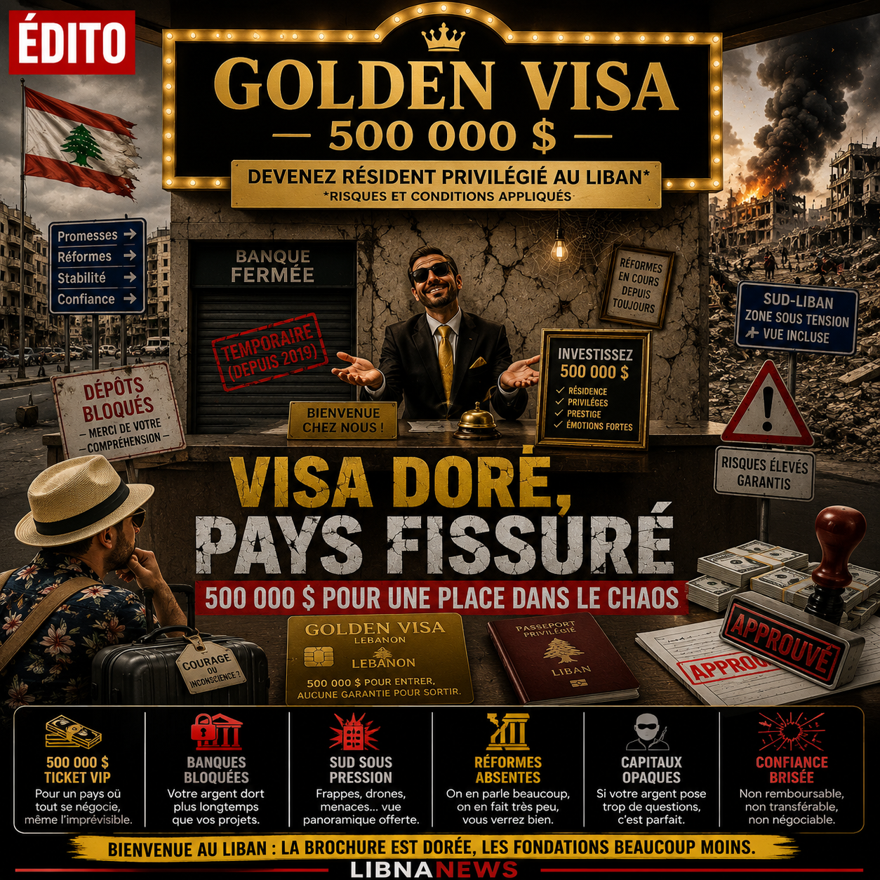Golden visa au Liban : 500 000 dollars pour entrer dans la salle d’attente du purgatoire
