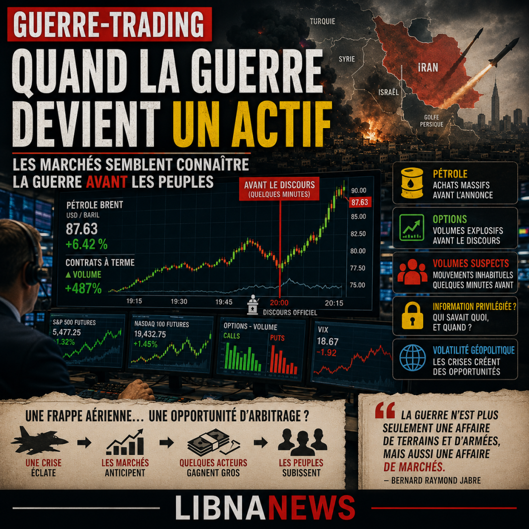 Titre: La Guerre-Trading : quand les marchés semblent connaître la guerre avant les peuples