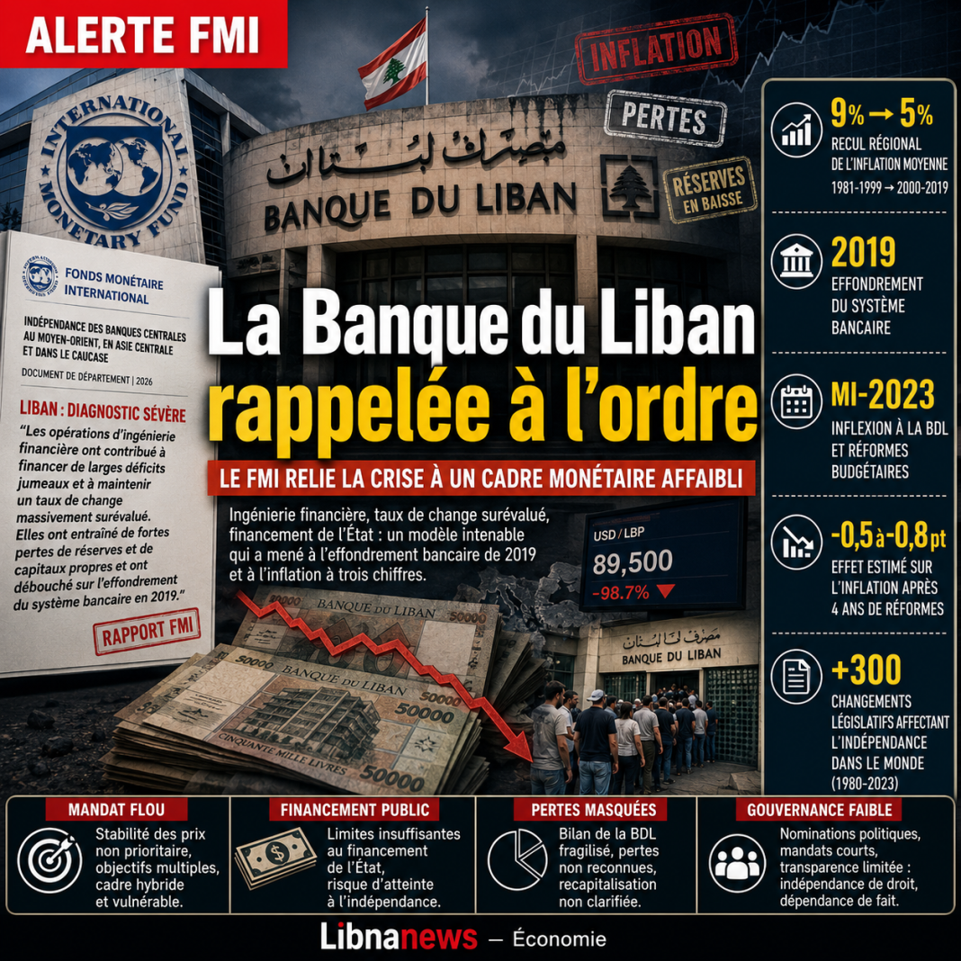 Banque du Liban : le rappel sévère du FMI