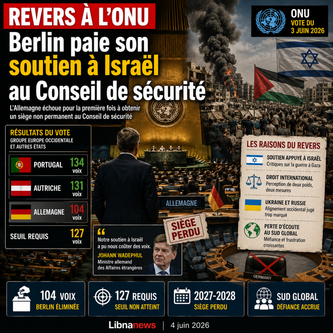 Le soutien à Israël coûte à Berlin un siège à l’ONU